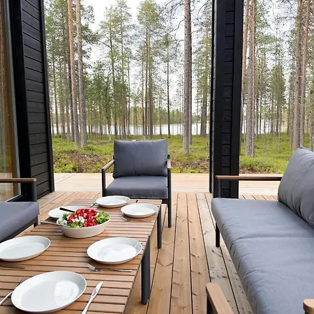 Semesterbostad New 2026 Aidu Private Lakefront Ruka, 2 Saunas
