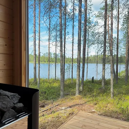 Semesterbostad New 2026 Aidu Private Lakefront Ruka, 2 Saunas